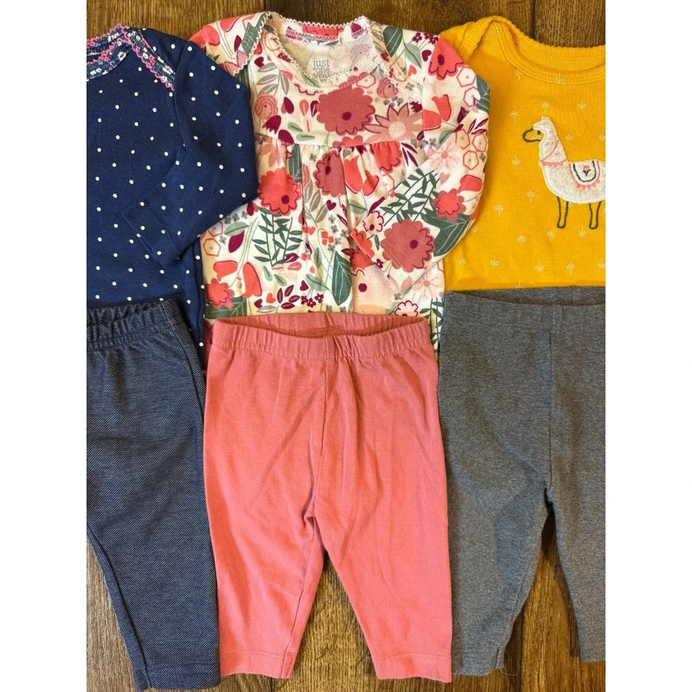 Baby Girl 3 Months Outfits Pants Shirts Bodysuits Long Sleeve Clothes Lot Llama‎